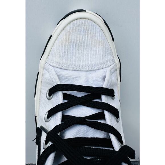 Off-White Men\'s Mid-Top Vulcanized Canvas Sneakers White/Black, Size 40 It main image 10